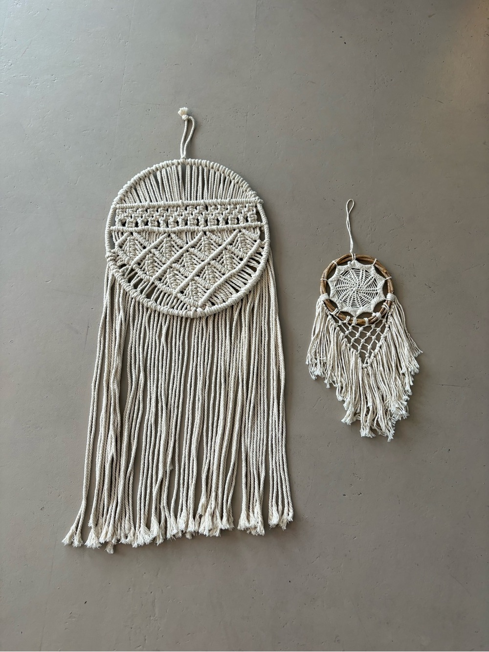 Handmade Macrame Wall Hanging - White Boho Wall Decor